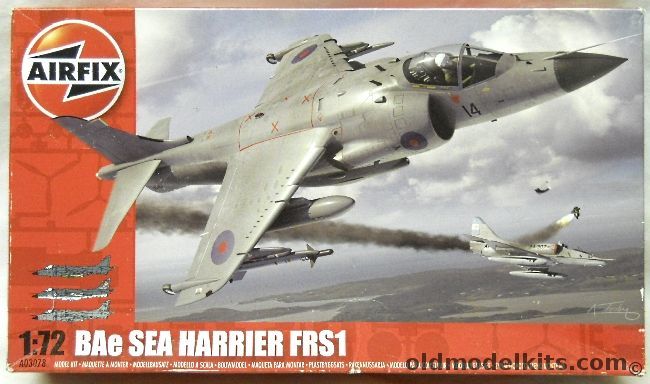 Airfix 1/72 BAe Sea Harrier FRS1 - No.899 NAS HMS Hermes Falklands Campaign May/June 1982 / 700A Flight FAA RNAS Yeovilton UK 1979 / No. 801 NAS FAA RNAS Yeovilton 1988, A03078 plastic model kit